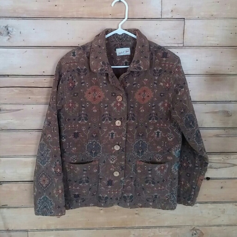 Vintage tapestry jacket. Size medium.